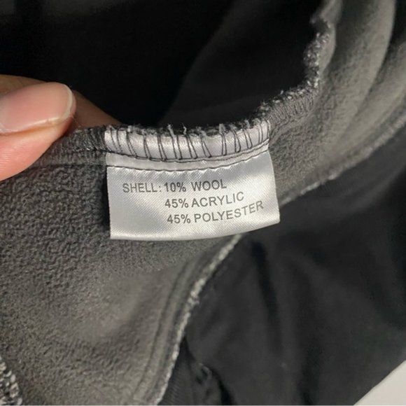 Redhill Brand Women's Black Marled Wool Knit Full Zip Hooded Jacket - Picture 8 of 11